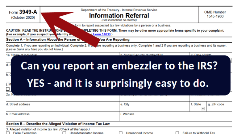 How a Simple Government Form Can Turn in Embezzlers