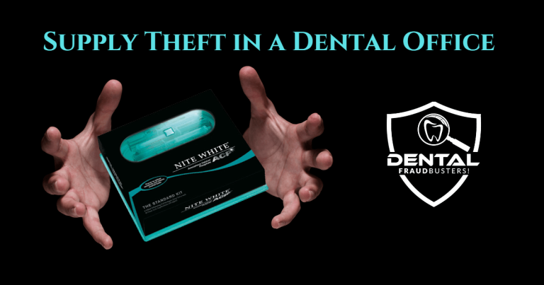 Monitoring for supply theft in the dental office