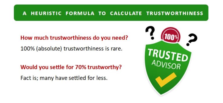 A heuristic tool to assess an advisor’s trustworthiness