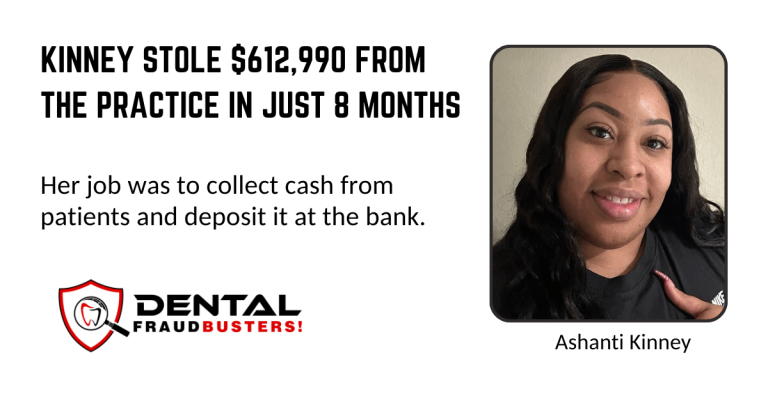 Dental office employee arrested for allegedly stealing over $600k in 8 months
